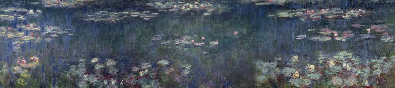 Ninfee: Riflessioni verdi, 1914-18 (sezione sinistra e destra) da Claude Monet