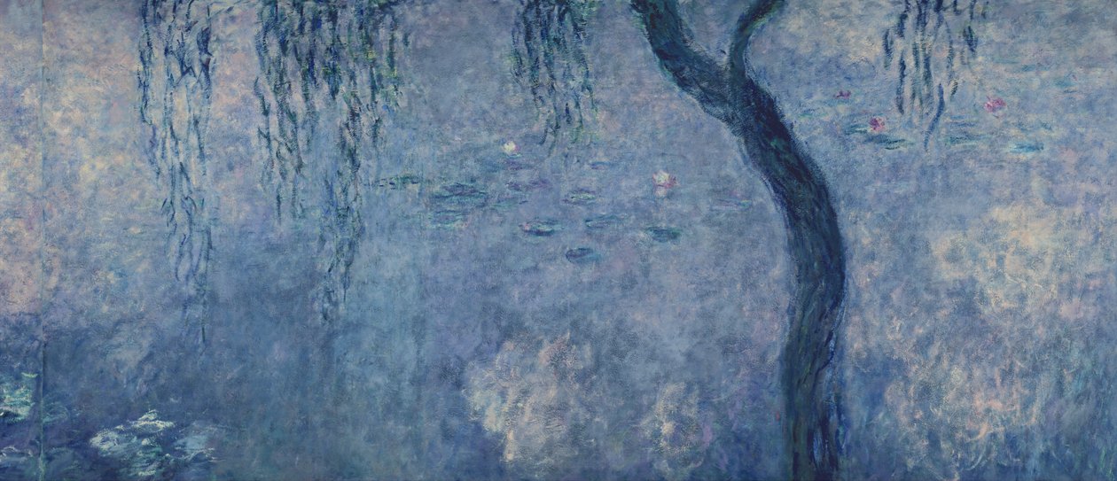 Ninfee: Due salici piangenti, sezione destra da Claude Monet