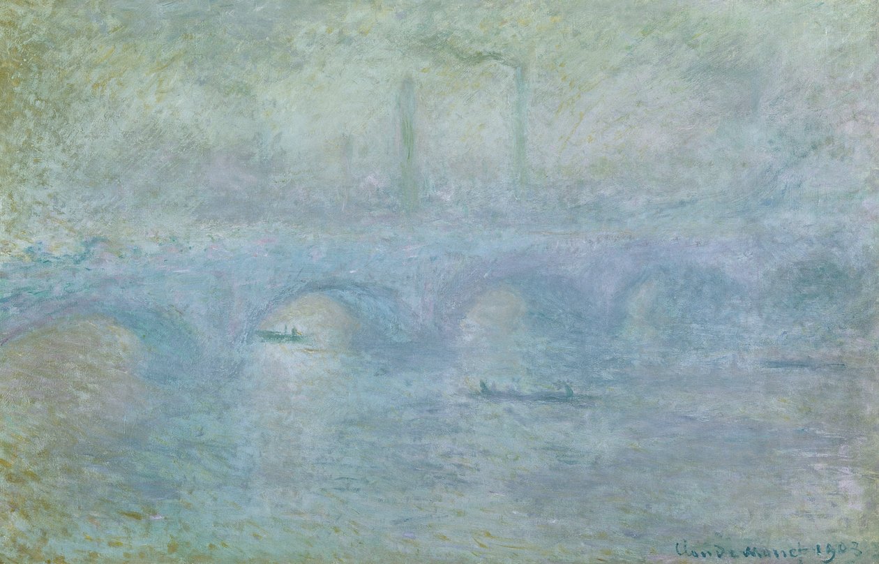 Ponte di Waterloo: Effetto della nebbia, 1903 da Claude Monet