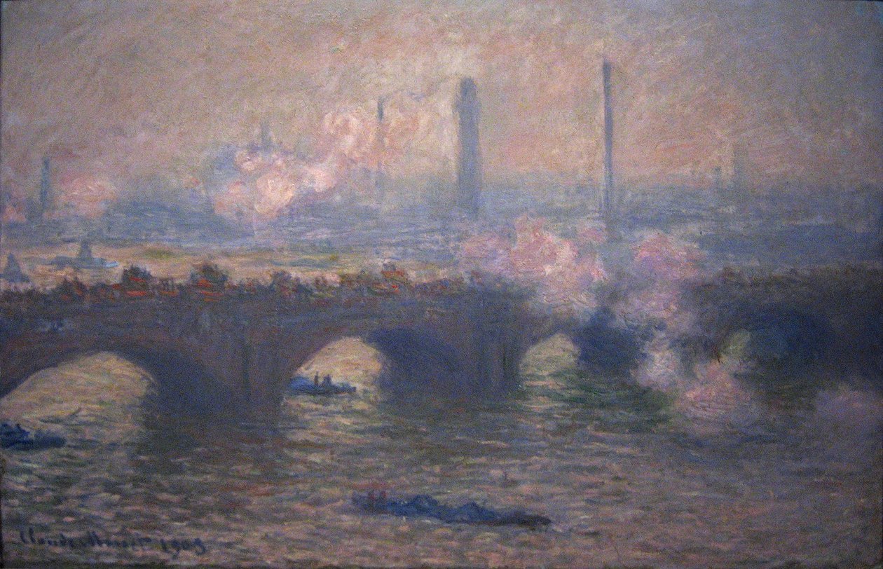 Ponte di Waterloo, giorno grigio da Claude Monet