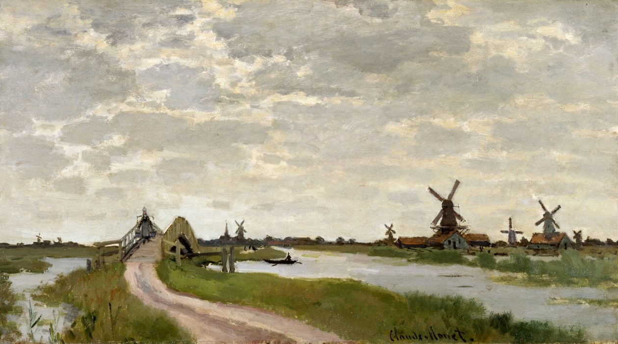 Mulini a vento vicino a Zaandam da Claude Monet
