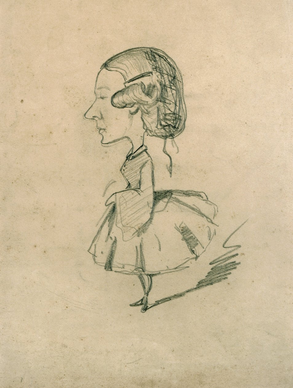 Giovane ragazza di profilo con un naso affilato, c.1858 da Claude Monet