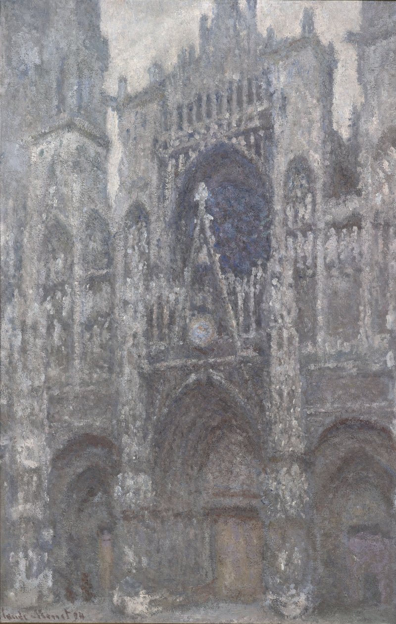 La Cattedrale di Rouen. Il Portale, Tempo Grigio da Claude Monet