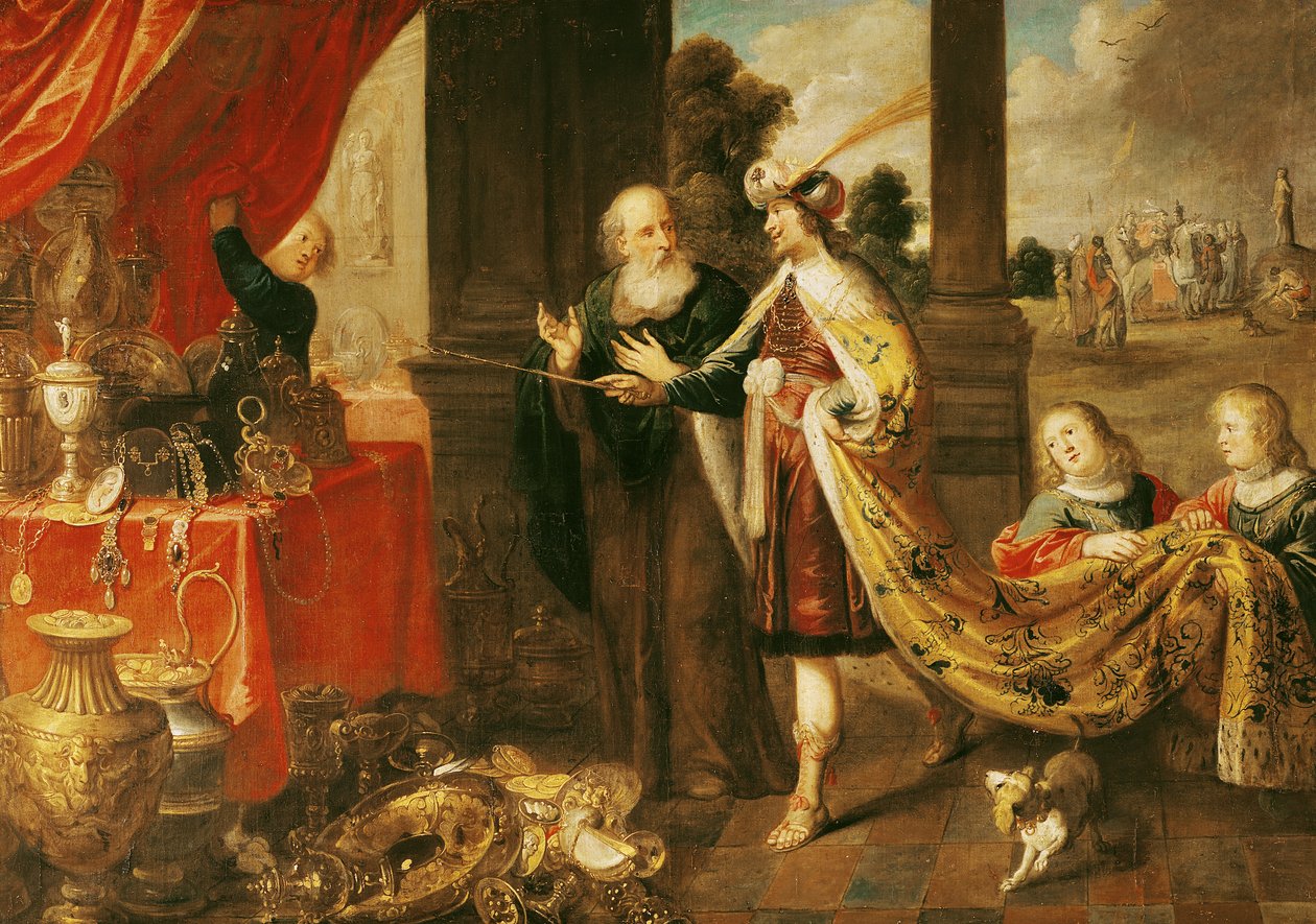 Assuero Mostra il Suo Tesoro a Mardocheo da Claude Vignon