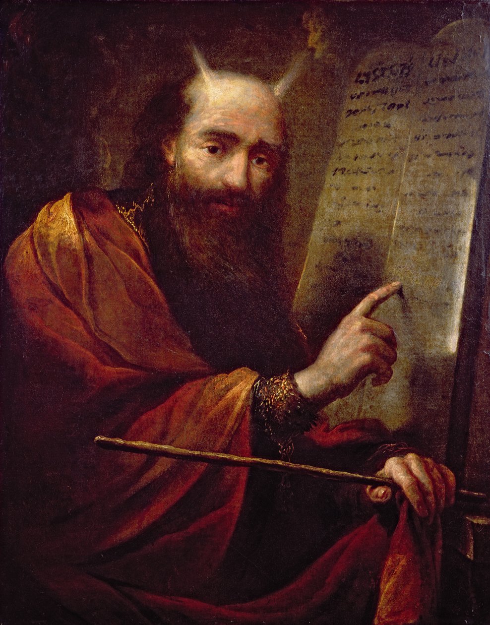 Mosè e le Tavole della Legge da Claude Vignon