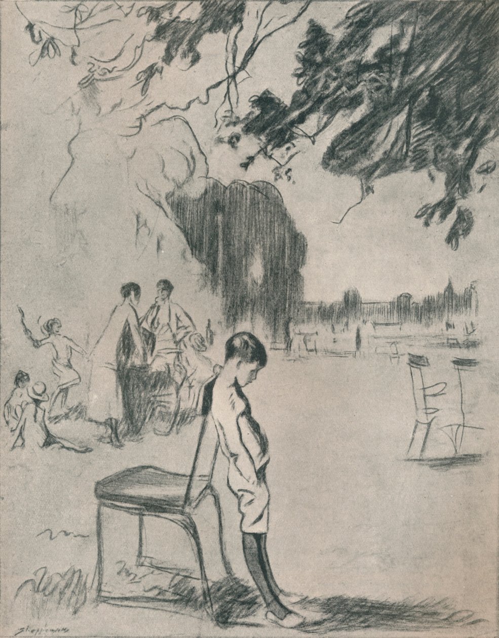Sono stanco a morte delle donne da The Boy, c1900 da Claude Allin Shepperson