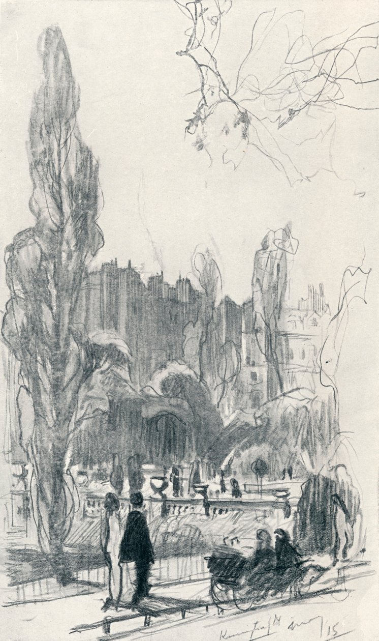 Nei giardini di Kensington - Fase uno, c1920 da Claude Allin Shepperson