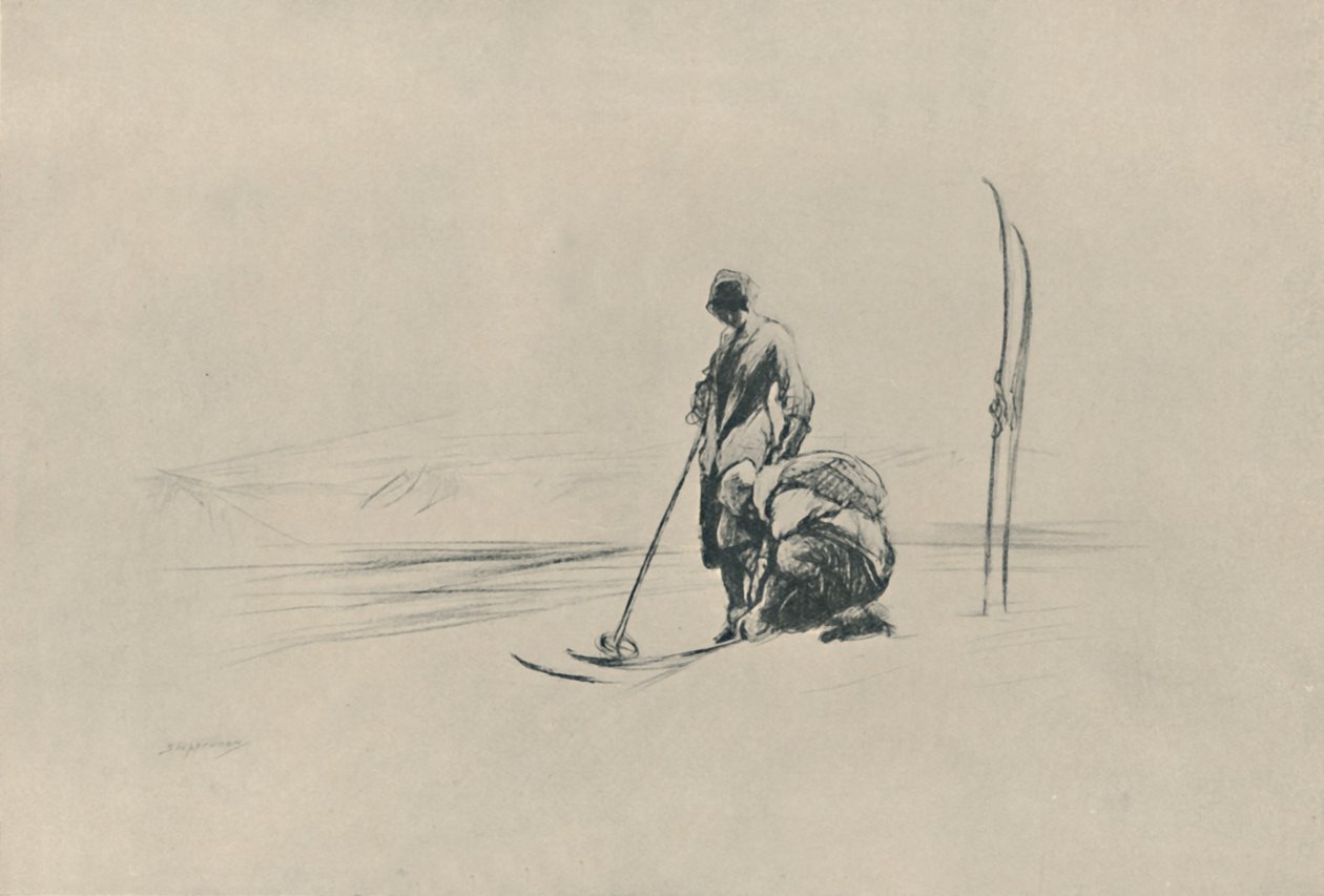 Gli sciatori, 1919 da Claude Allin Shepperson