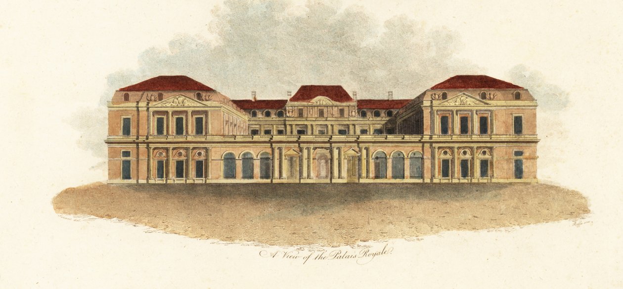 Veduta del Palais-Royal, Parigi da Claude Aubriet