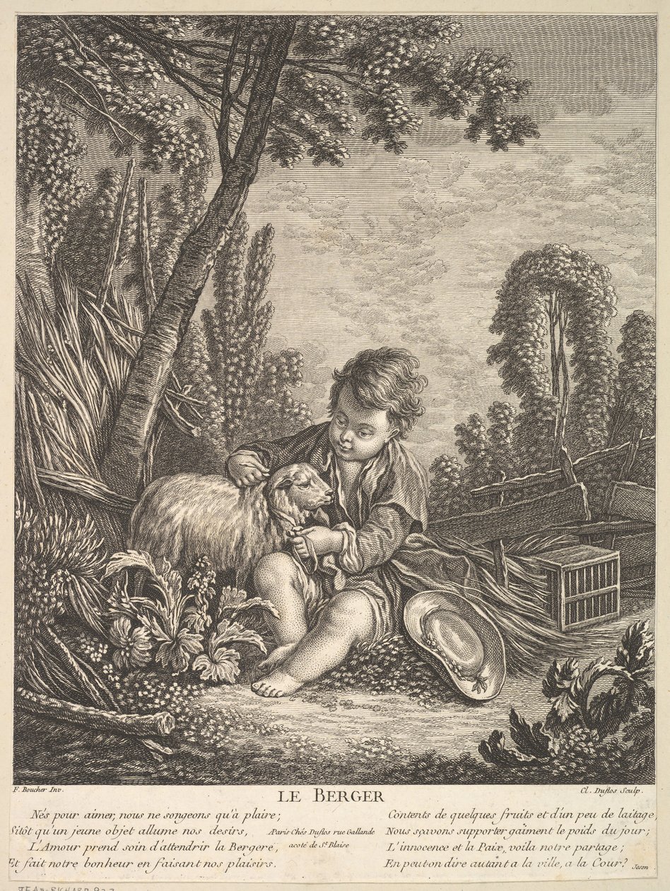 Il pastore, ca. 1753 da Claude Augustin Duflos