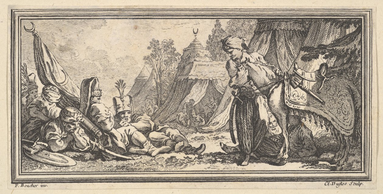 Soldati Turchi a Riposo, 1746-47 da Claude Augustin Duflos
