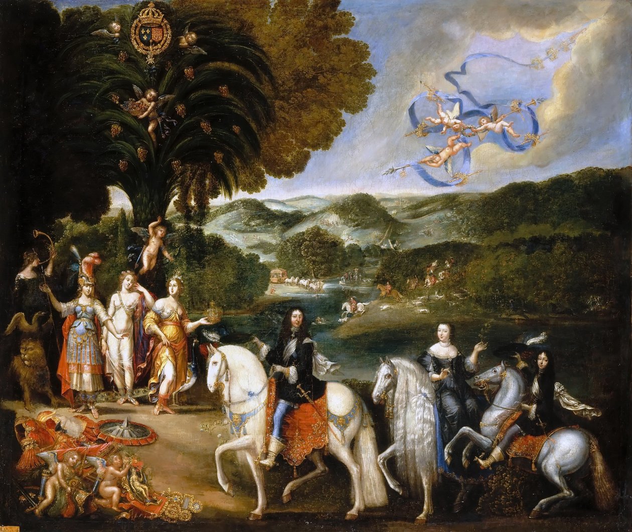 Allegoria del Trattato dei Pirenei Allegoria del matrimonio di Luigi XIV da Claude Deruet