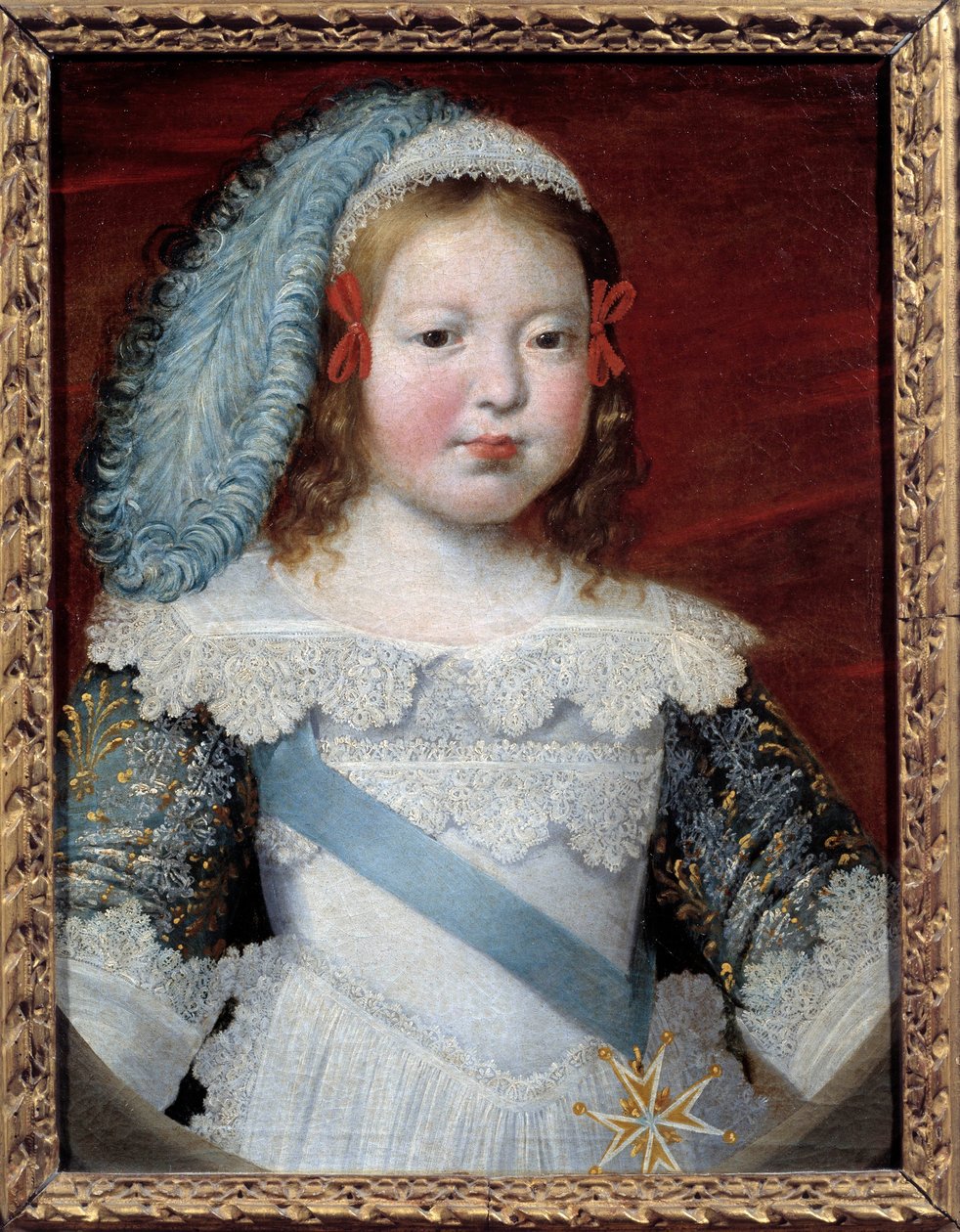Ritratto del delfino, futuro Luigi XIV. Dipinto di Claude Deruet. 1641. Musee des Beaux Arts d