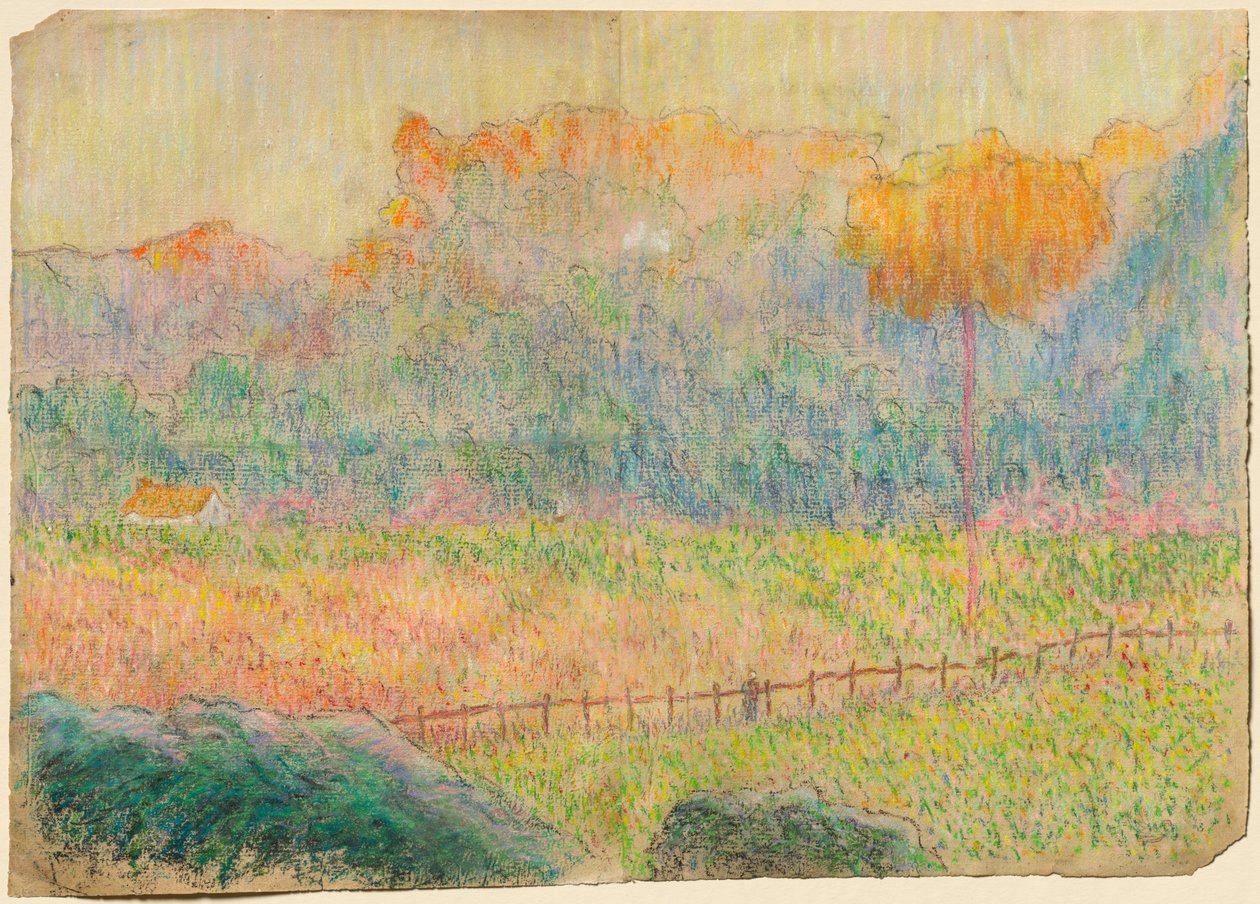 Studio per "Paesaggio con figura e case" da Claude Emile Schuffenecker