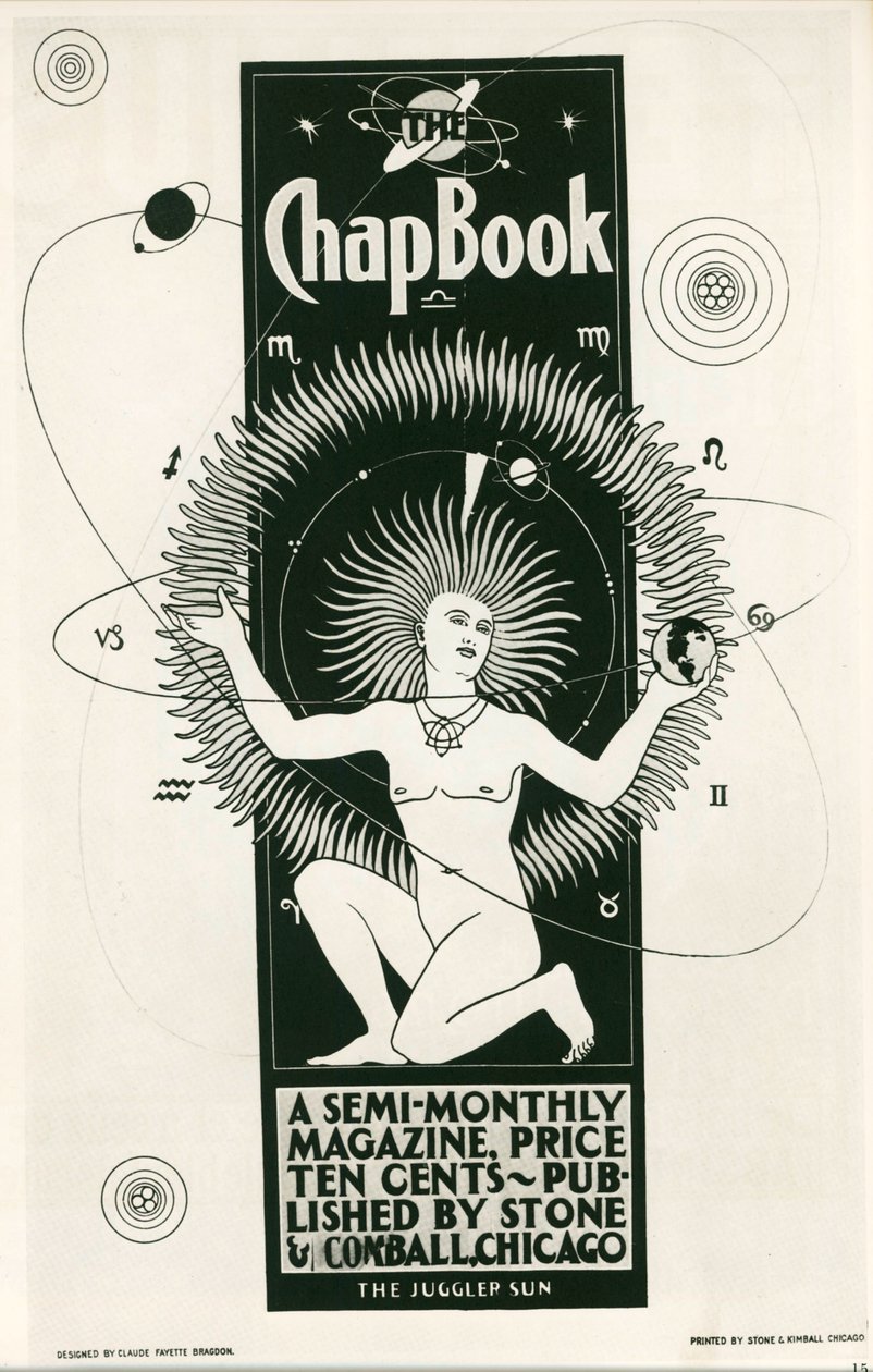 Claude F. Bragdon: The Chap Book, rivista semestrale. USA ... (litografia) da Claude Fayette Bragdon