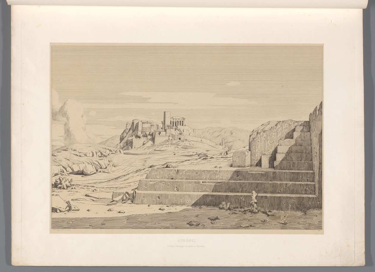 Veduta di Atene da Claude Félix Théodore Caruelle d