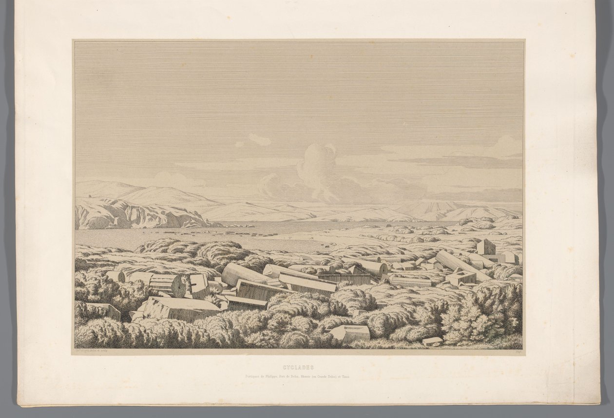 Vista delle Cicladi da Claude Félix Théodore Caruelle d