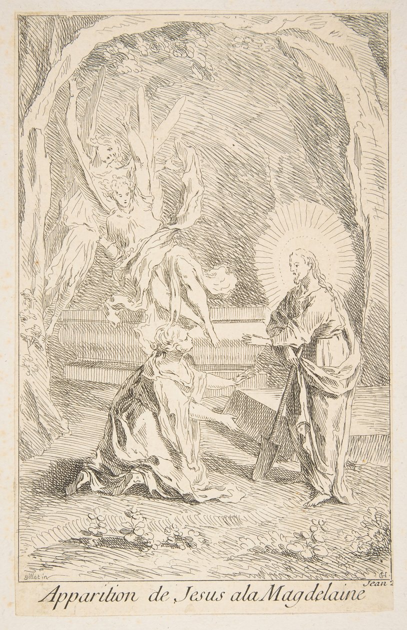 Cristo appare a Maria Maddalena da Claude Gillot, Jacques Gabriel Huquier