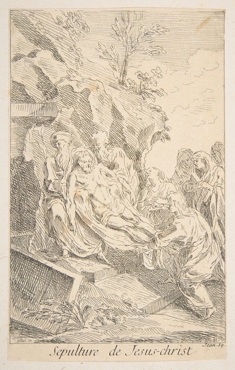 Sepoltura di Cristo da Claude Gillot, Jacques Gabriel Huquier