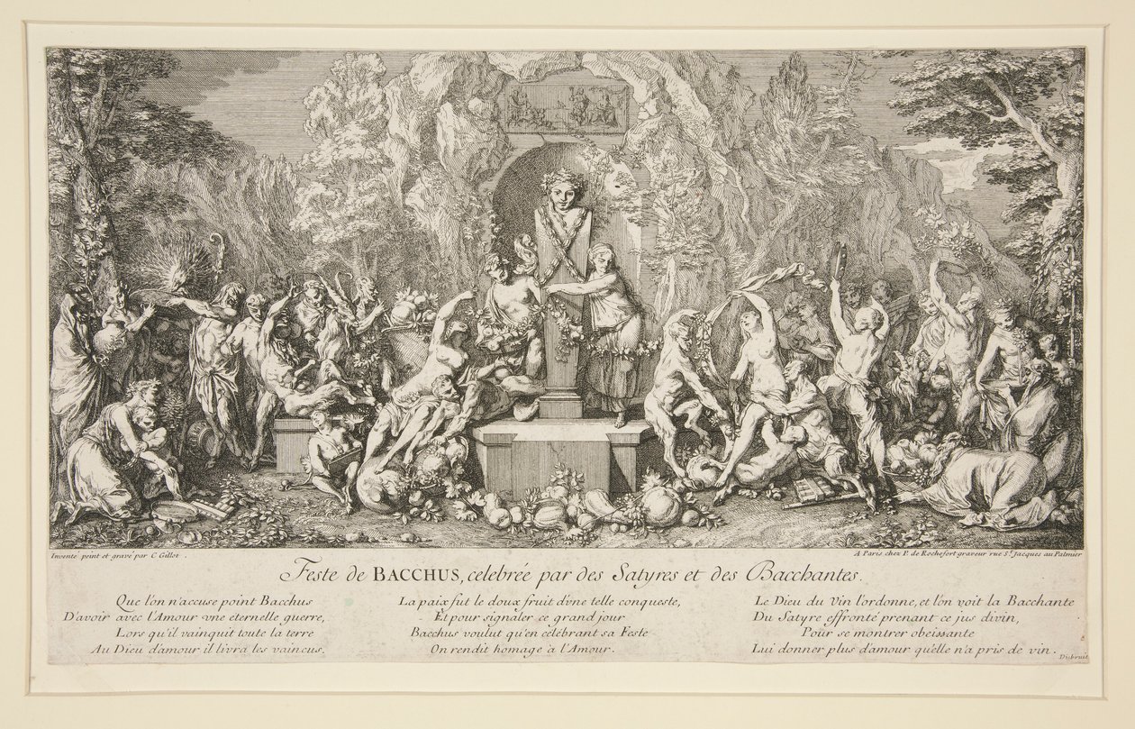 Feste di BACCO, celebrata da Satiri e Baccanti da Claude Gillot