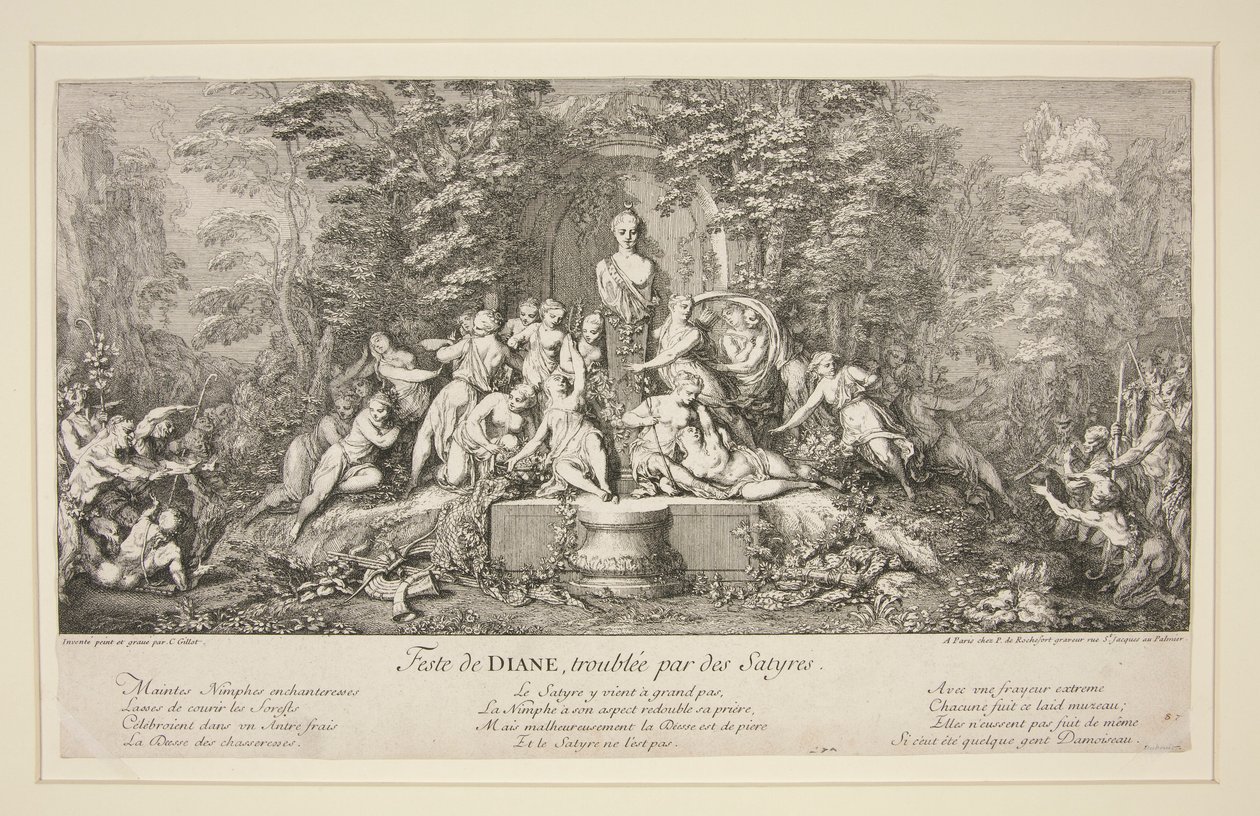 Festa di DIANA, disturbata dai Satiro da Claude Gillot