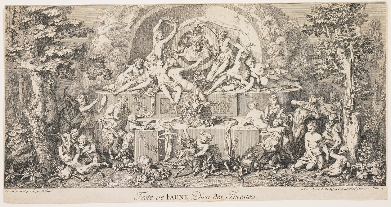 Festival di Fawn, Dio delle Foreste, c. 1740 da Claude Gillot