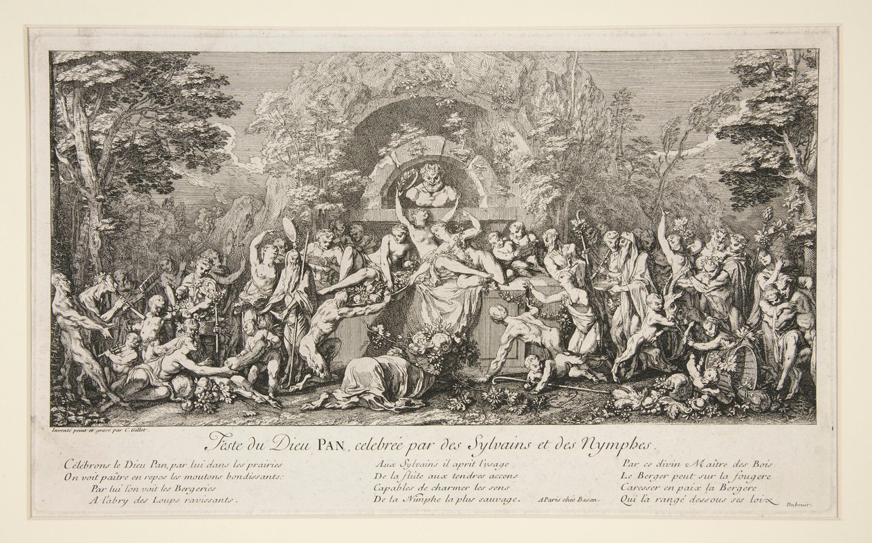 Festa del dio Pan, celebrata da Silvani e Ninfe da Claude Gillot