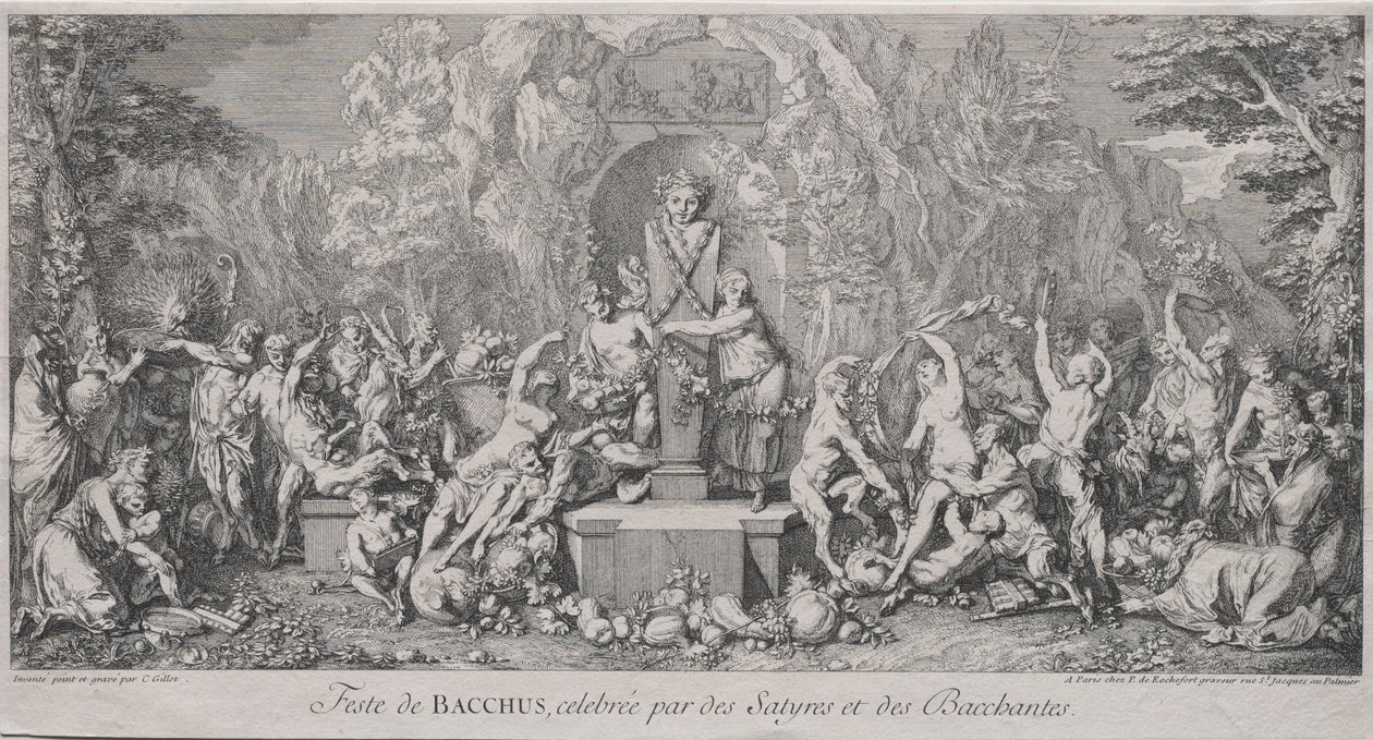 Le quattro feste: Festa di Bacco da Claude Gillot