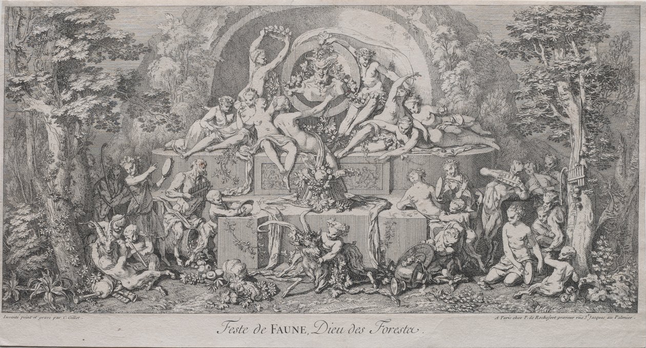 Le quattro feste: Festa di Fauno da Claude Gillot