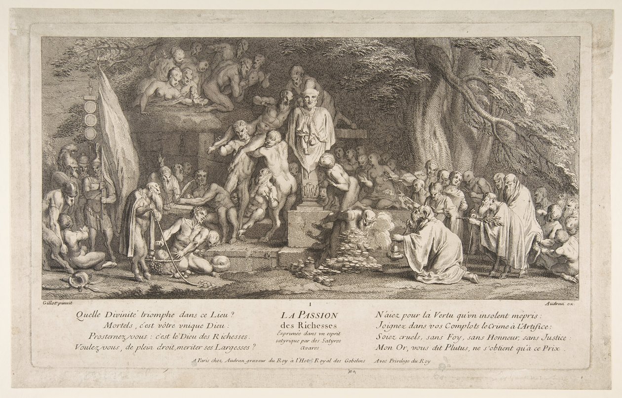 La passione per la ricchezza da Claude Gillot