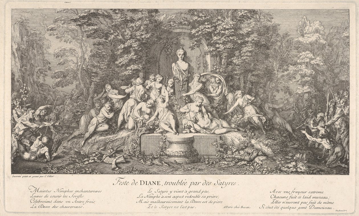 La festa di Diana, interrotta dai satiri, ca. 1786 da Claude Gillot