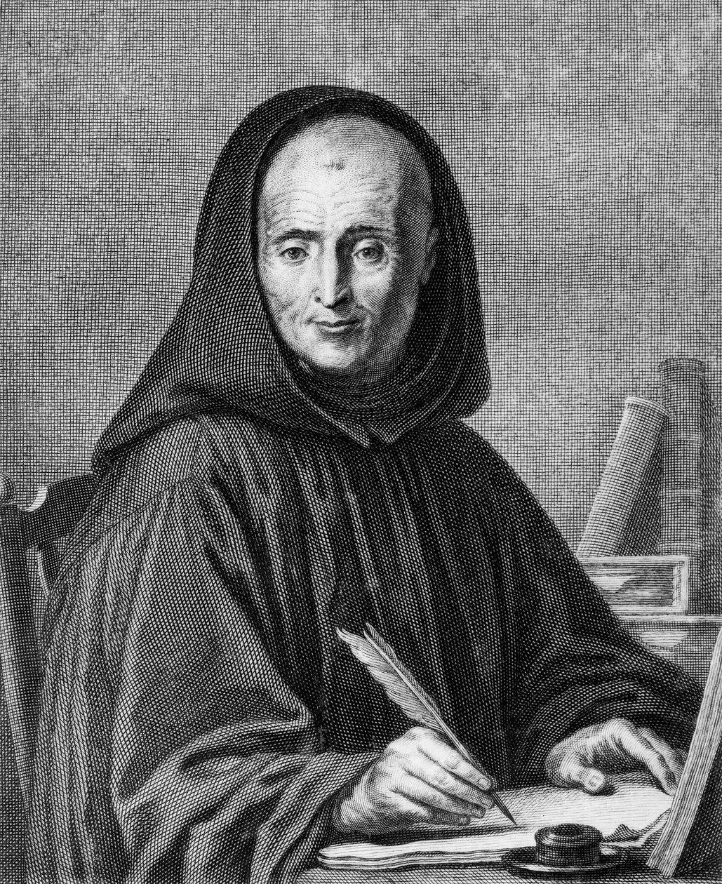 Ritratto di Jean Mabillon (1632-1707) inciso da Alexis Loir (1640-1713) da Claude Guy Halle