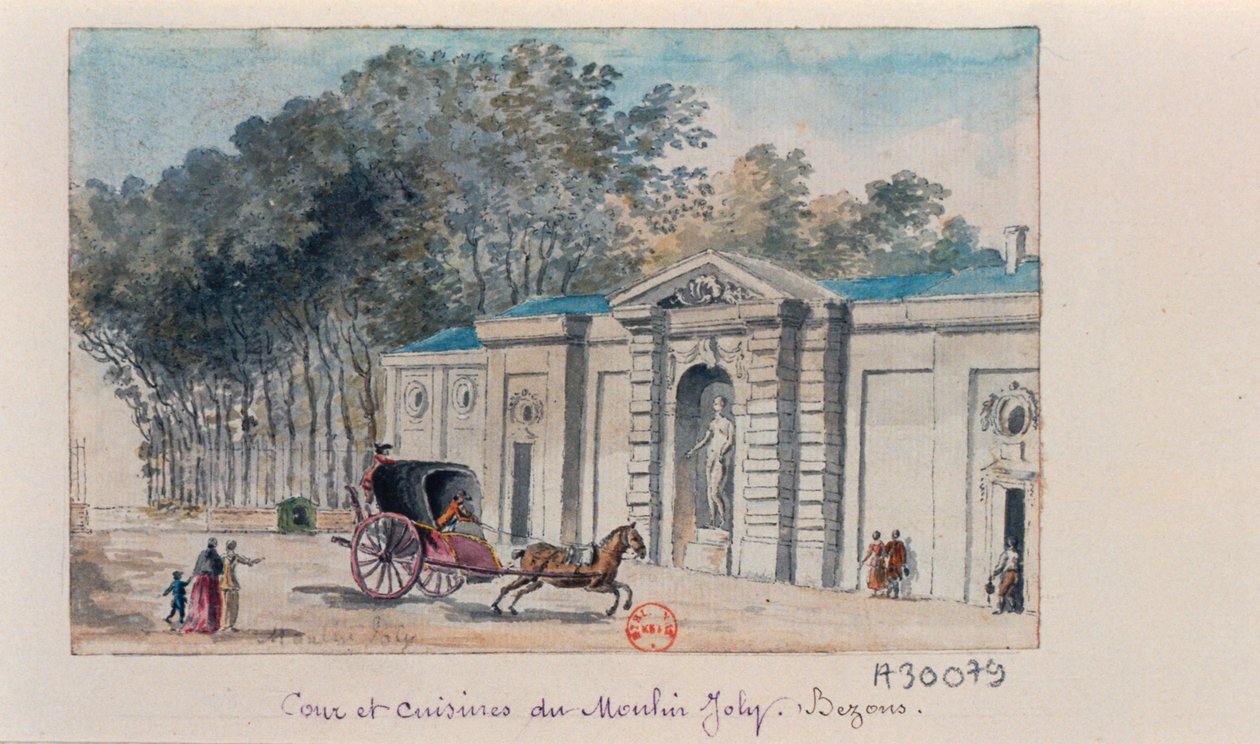 Claude Henri Watelet - Cortile e cucine del Moulin Joly da Claude Henri Watelet