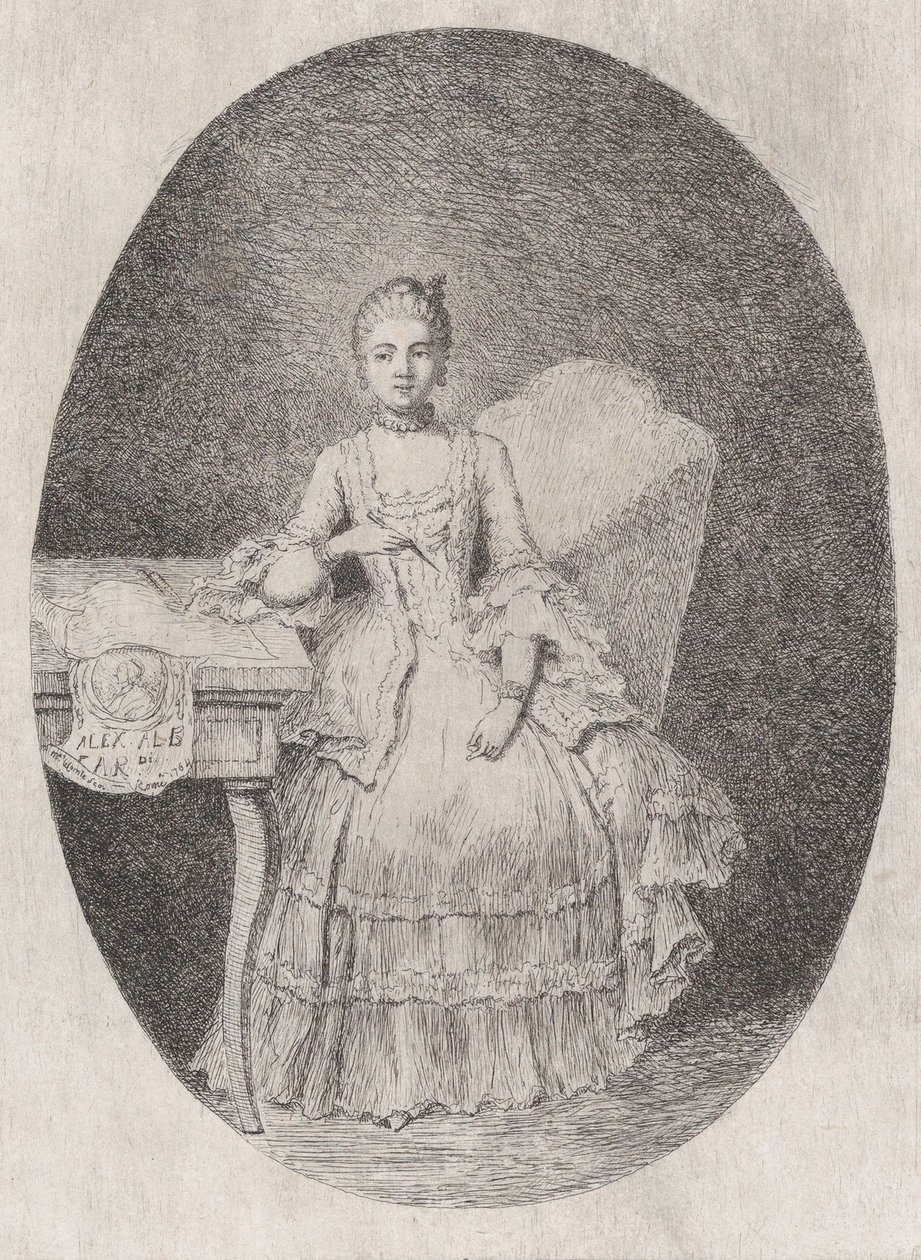 Ritratto di Marguerite Le Comte da Claude Henri Watelet