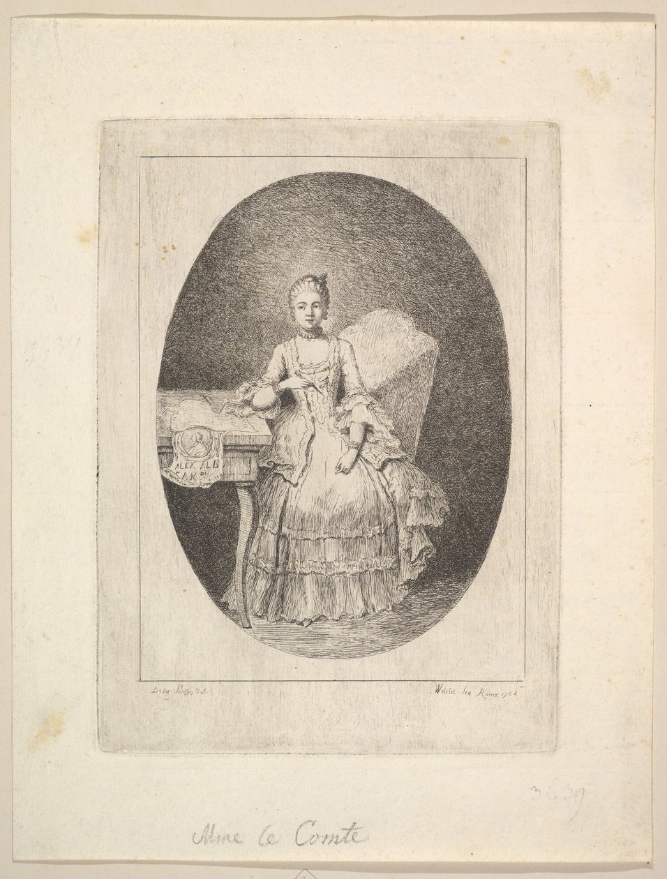 Ritratto di Marguerite Le Comte da Claude Henri Watelet