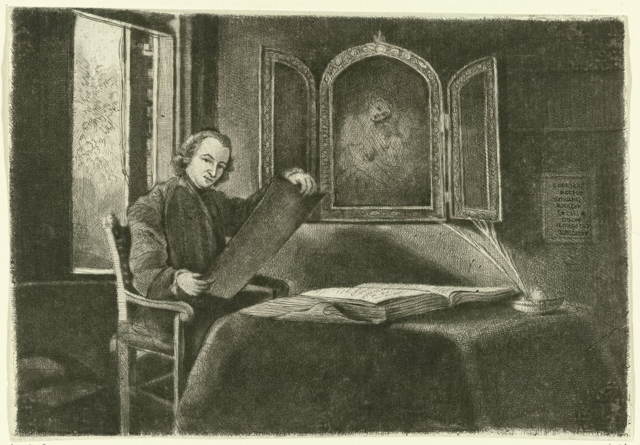 Ritratto di Ponce-François Copette come Abraham Francen da Claude Henri Watelet
