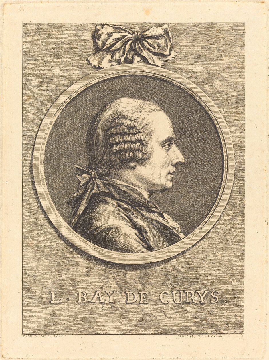 L. Bay de Curys da Claude Henri Watelet after Charles Nicolas Cochin II