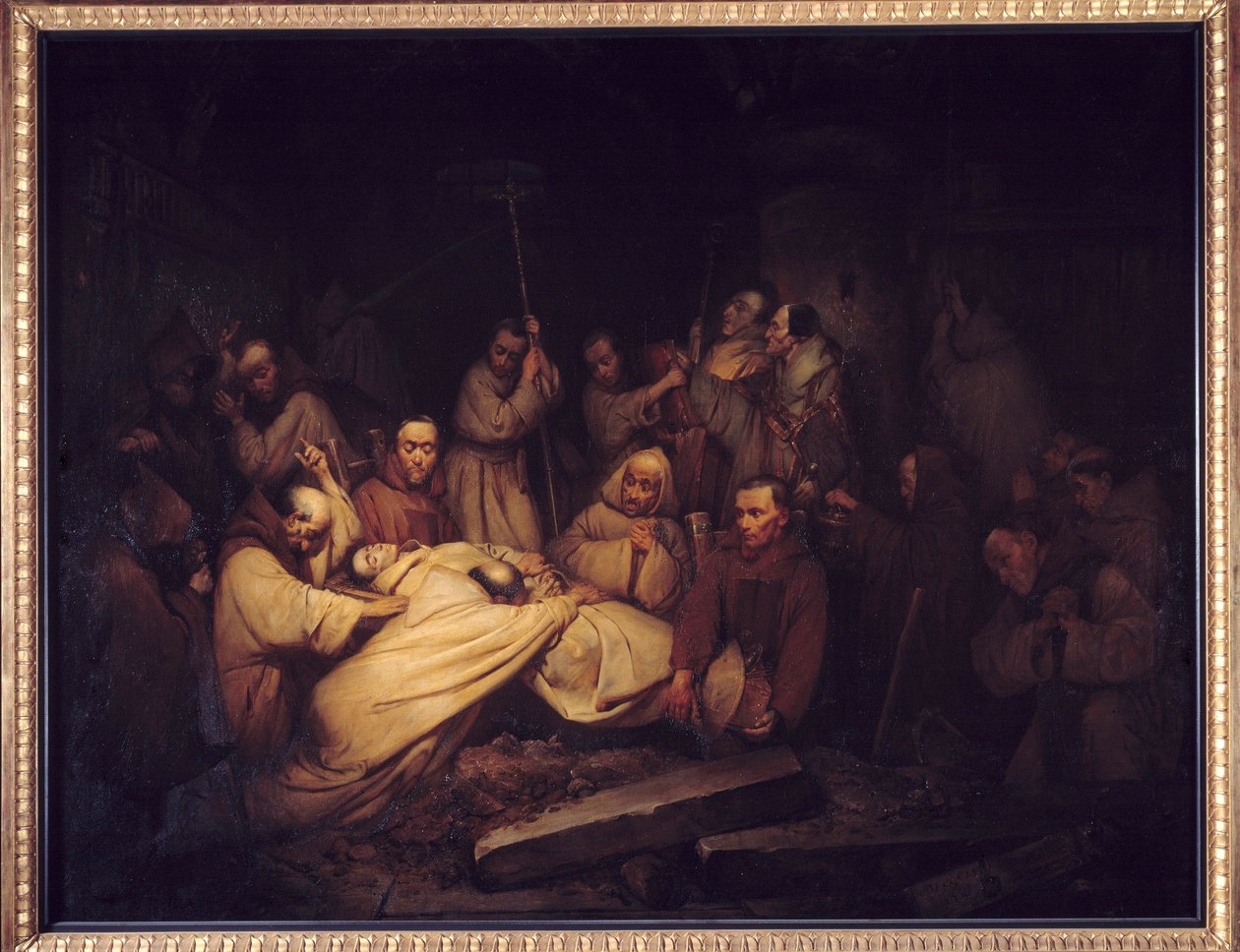 Il conte di Comminges. Ultima scena delle Memorie del conte di Comminges che riconosce Adelaide dopo la sua morte da Claude Jacquand