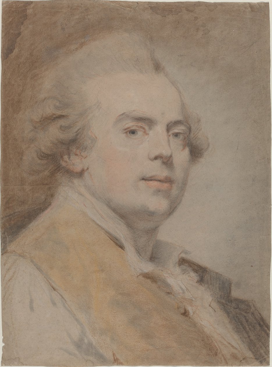 Autoritratto, c.1780 da Claude Jean Baptiste Hoin