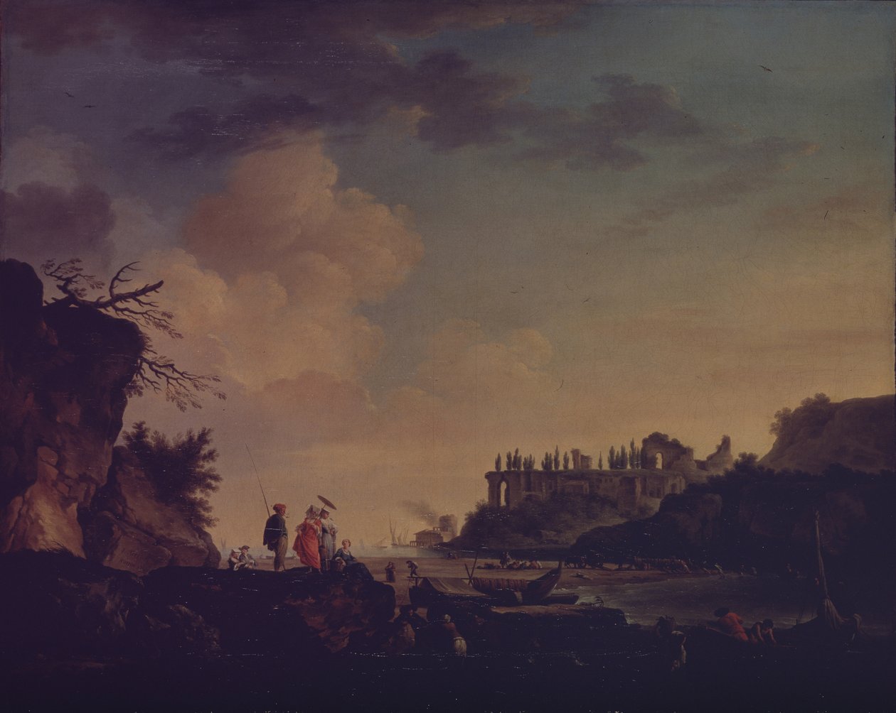 Rovine vicino alla foce di un fiume, 1748 da Claude Joseph Vernet