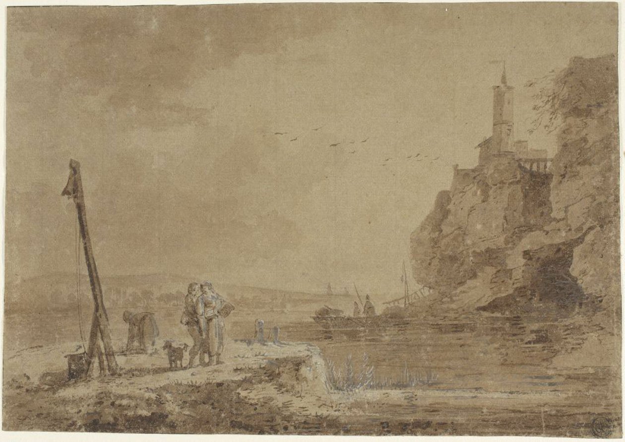 Piccolo porto sotto le scogliere da Claude Joseph Vernet