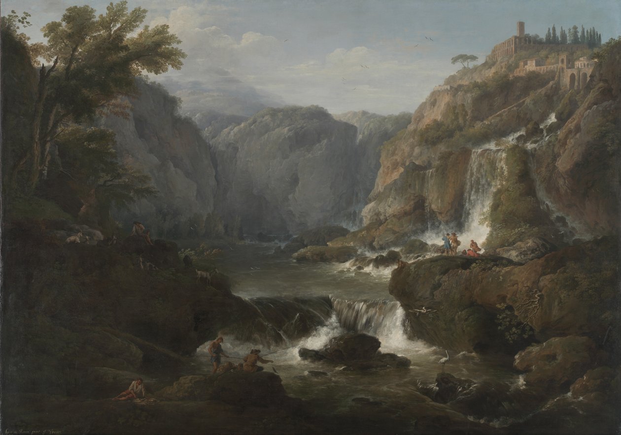 Le cascate di Tivoli da Claude Joseph Vernet