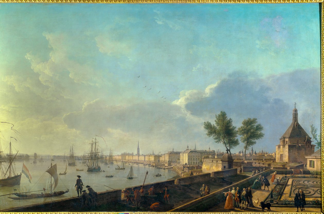 Il porto di Bordeaux con le mura. Parigi, Museo della Marina da Claude Joseph Vernet