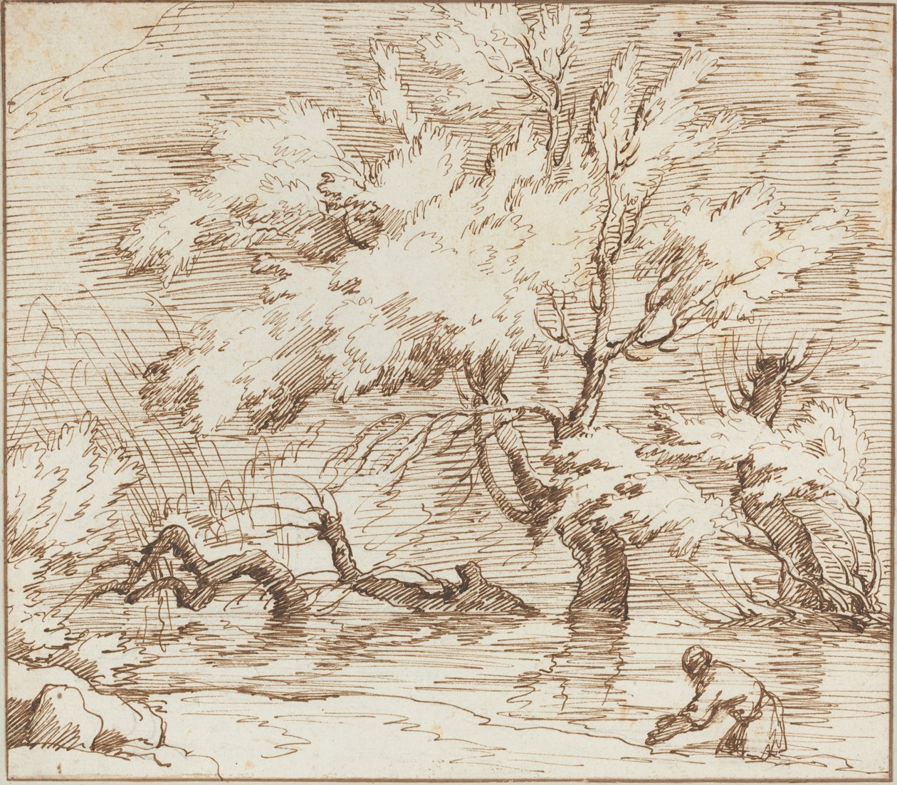 Alberi riflessi in un ruscello da Claude Joseph Vernet