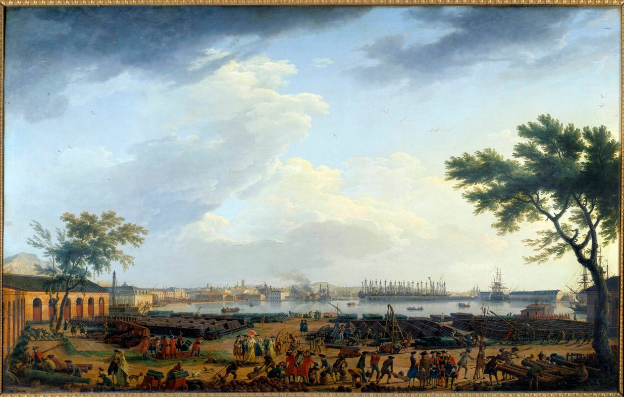 Vista del porto di Tolone e dell
