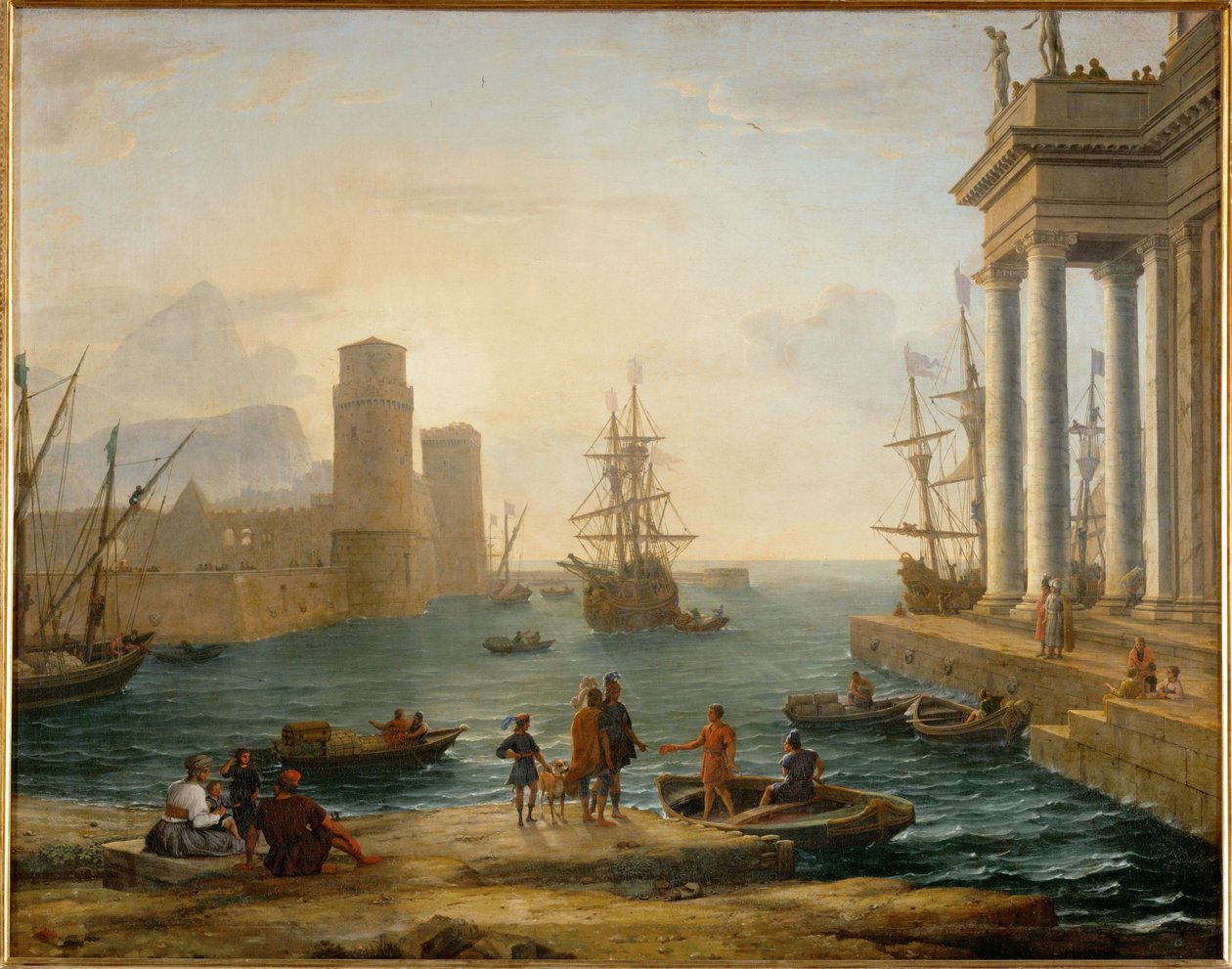 Port de mer, effet de brume Porto con nebbia ... da Claude Lorrain (1600-82)