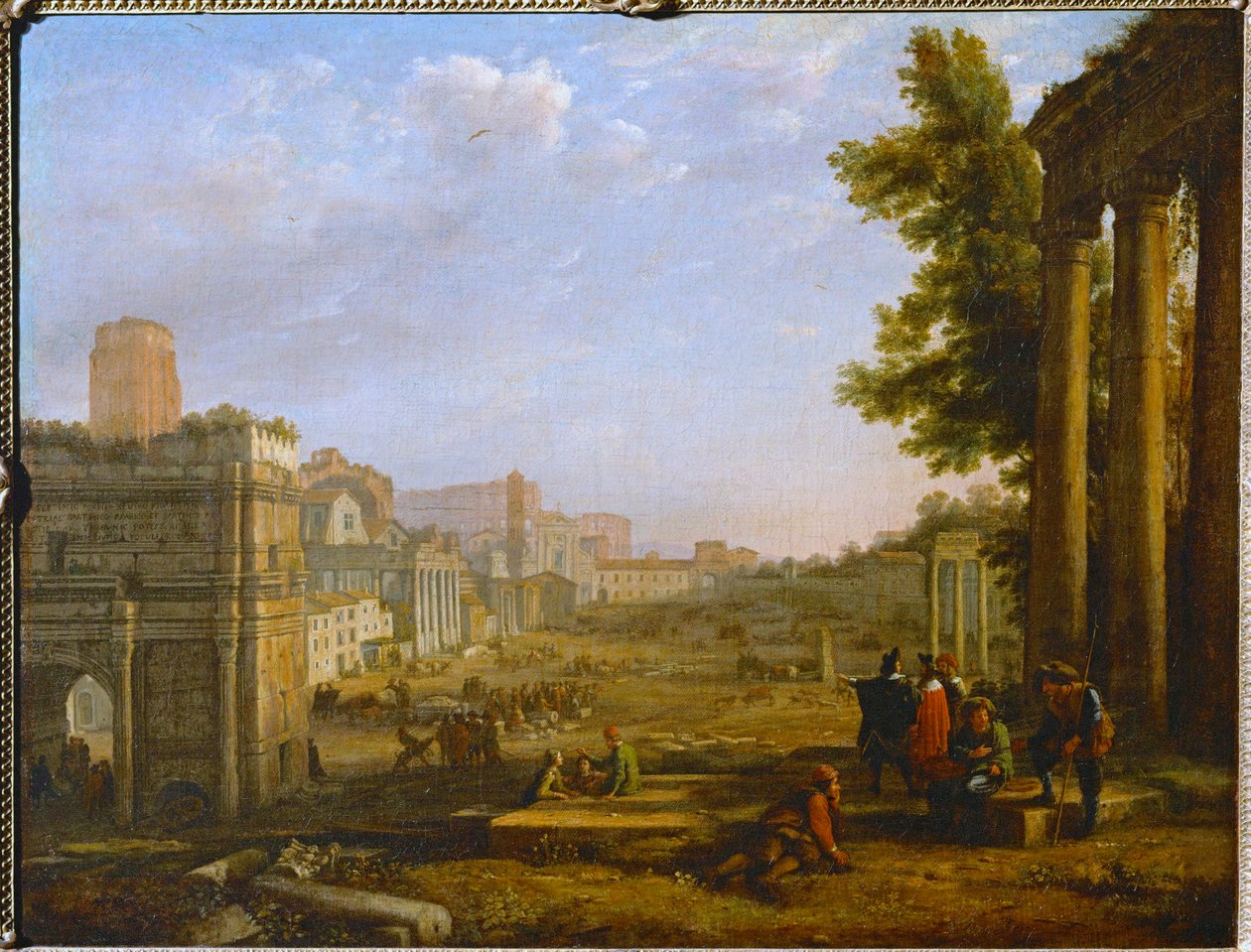 Vue du Campo Vacino - View of the Campo Vacino, Rome 1636 … da Claude Lorrain (1600 82)