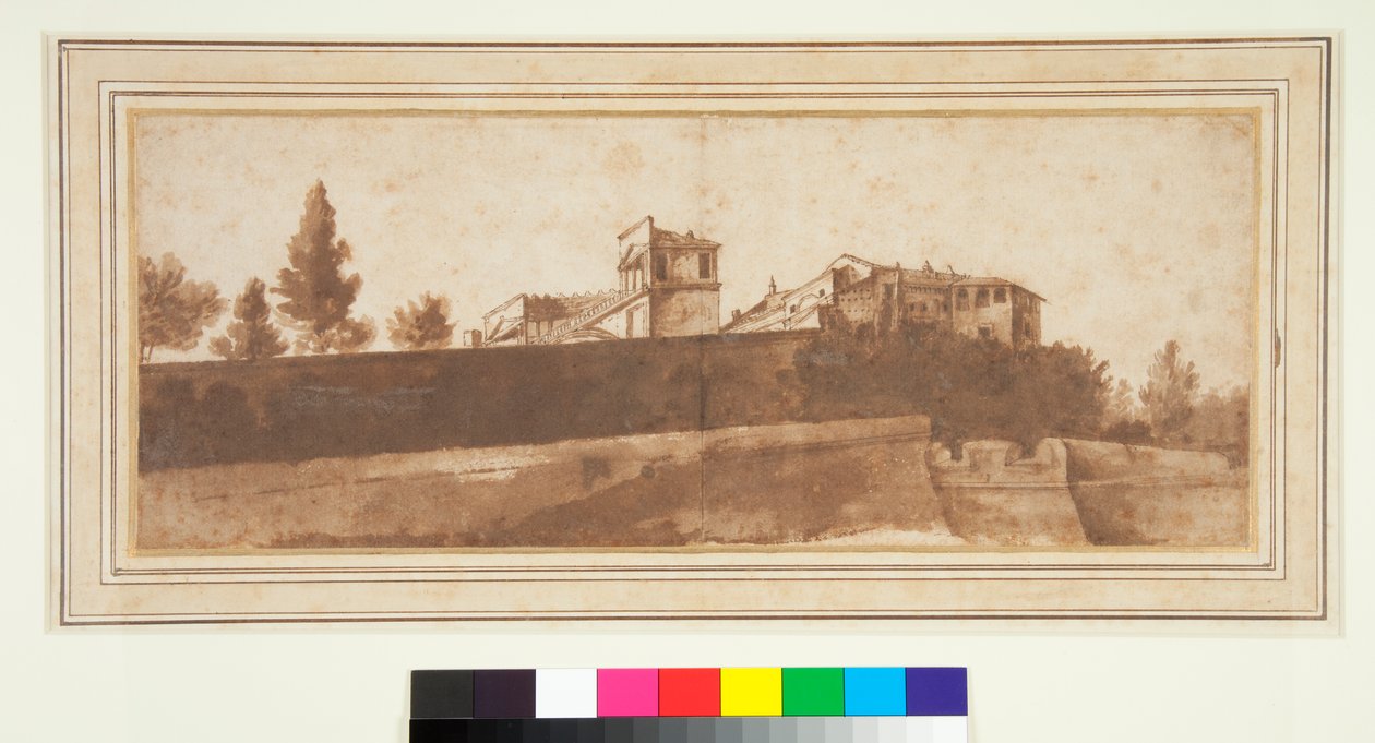 Veduta del Belvedere e delle fortificazioni del Vaticano da Claude Lorrain