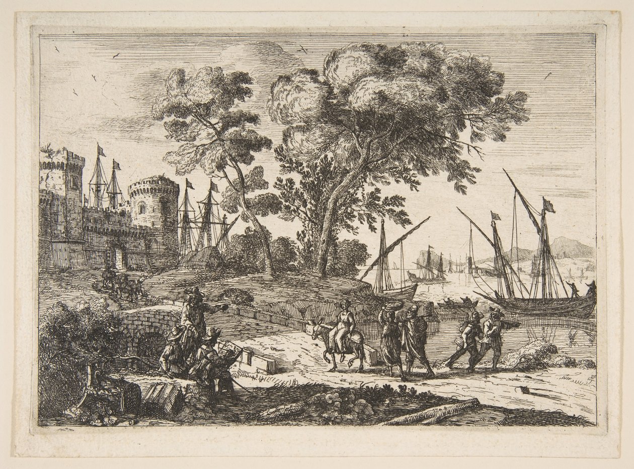Scena costiera con un artista, ca. 1638-41 da Claude Lorrain