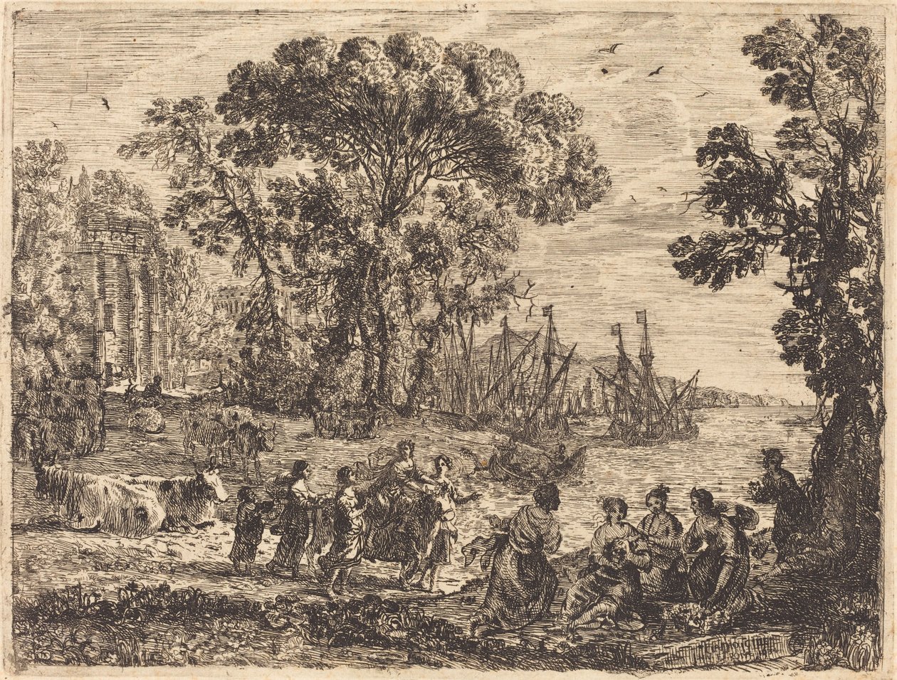 Europa e il toro da Claude Lorrain